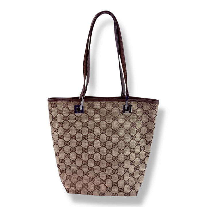 Gucci GG Beige Canvas Tote Bag - Lux Central