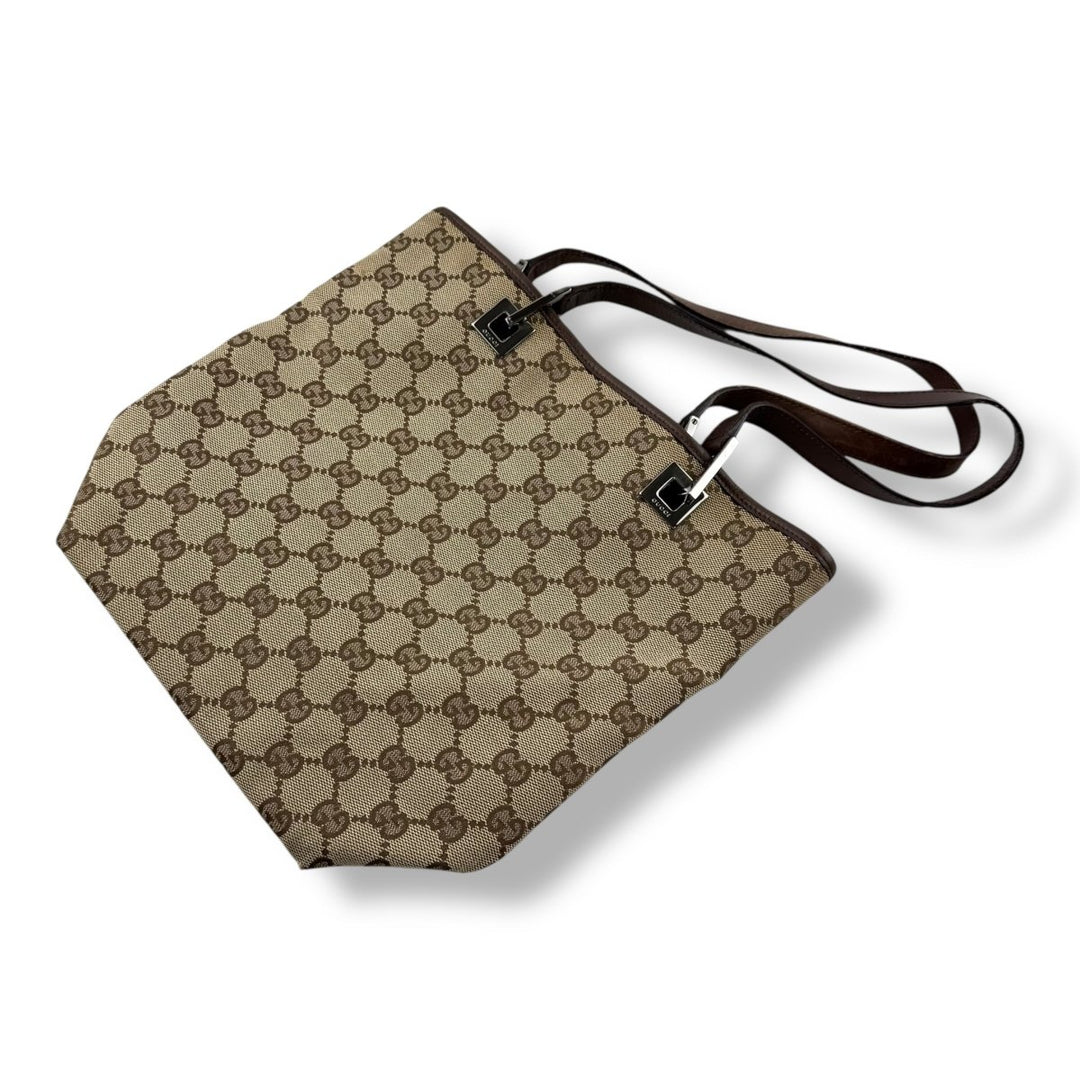 Gucci GG Beige Canvas Tote Bag - Lux Central