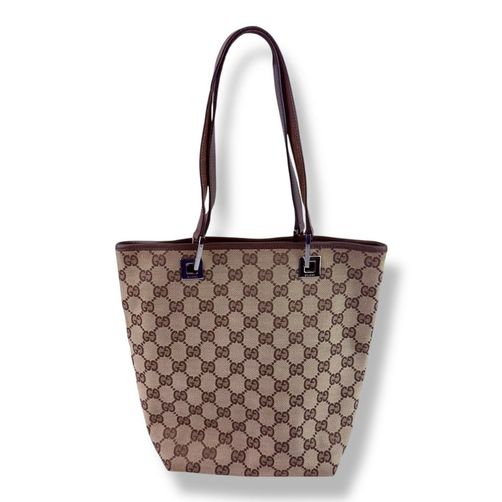 Gucci GG Beige Canvas Tote Bag - Lux Central
