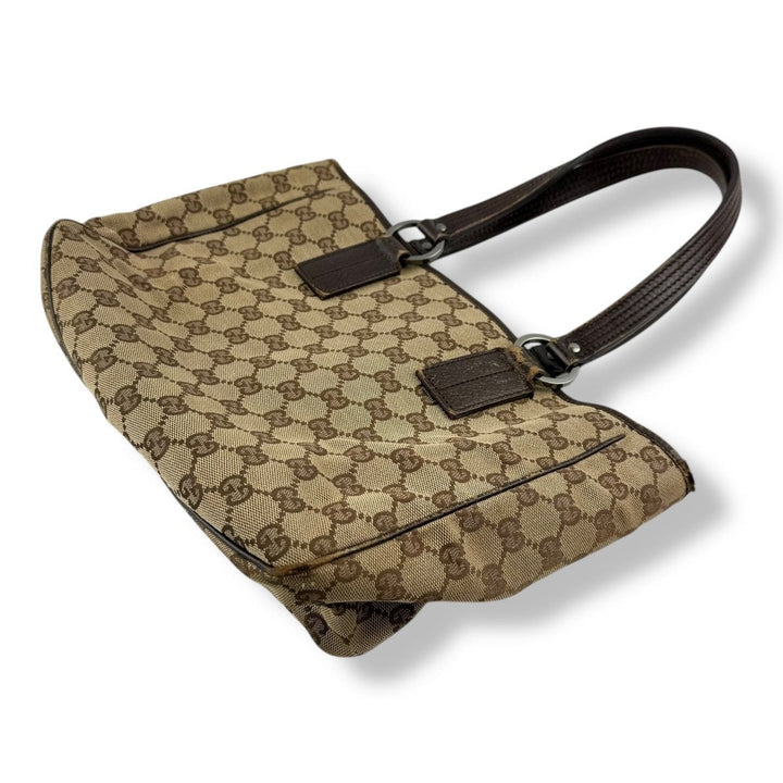 Gucci GG Beige Canvas Tote Bag - Lux Central