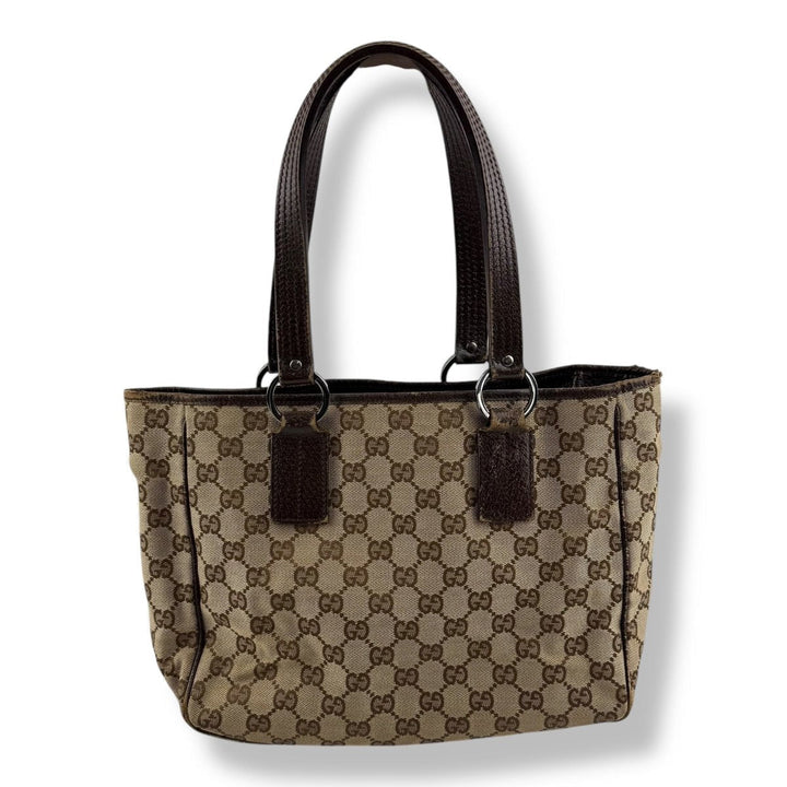 Gucci GG Beige Canvas Tote Bag - Lux Central