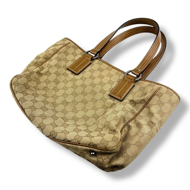 Gucci GG Beige Canvas Tote Bag - Lux Central