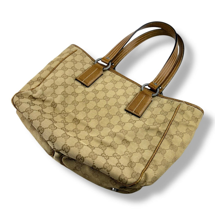 Gucci GG Beige Canvas Tote Bag - Lux Central