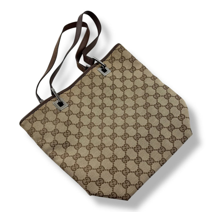 Gucci GG Beige Canvas Tote Bag - Lux Central