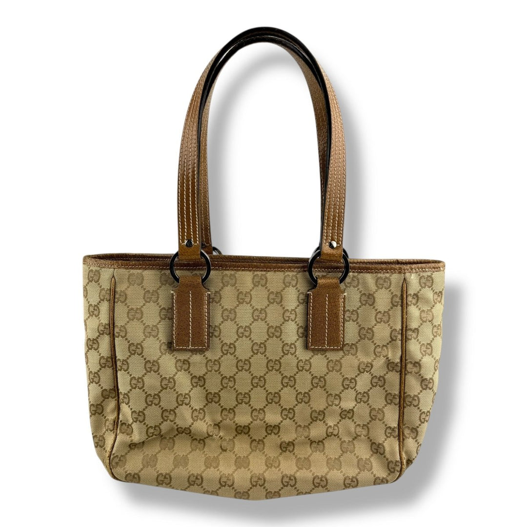 Gucci GG Beige Canvas Tote Bag - Lux Central