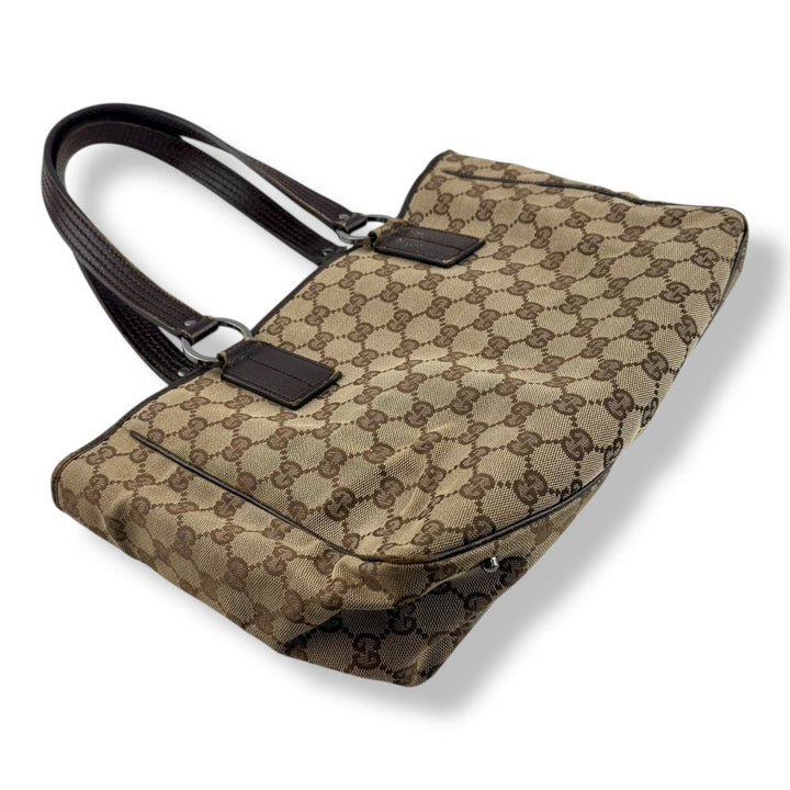 Gucci GG Beige Canvas Tote Bag - Lux Central
