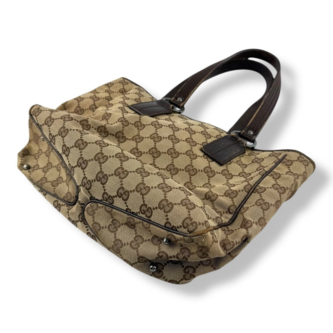 Gucci GG Beige Canvas Tote Bag - Lux Central