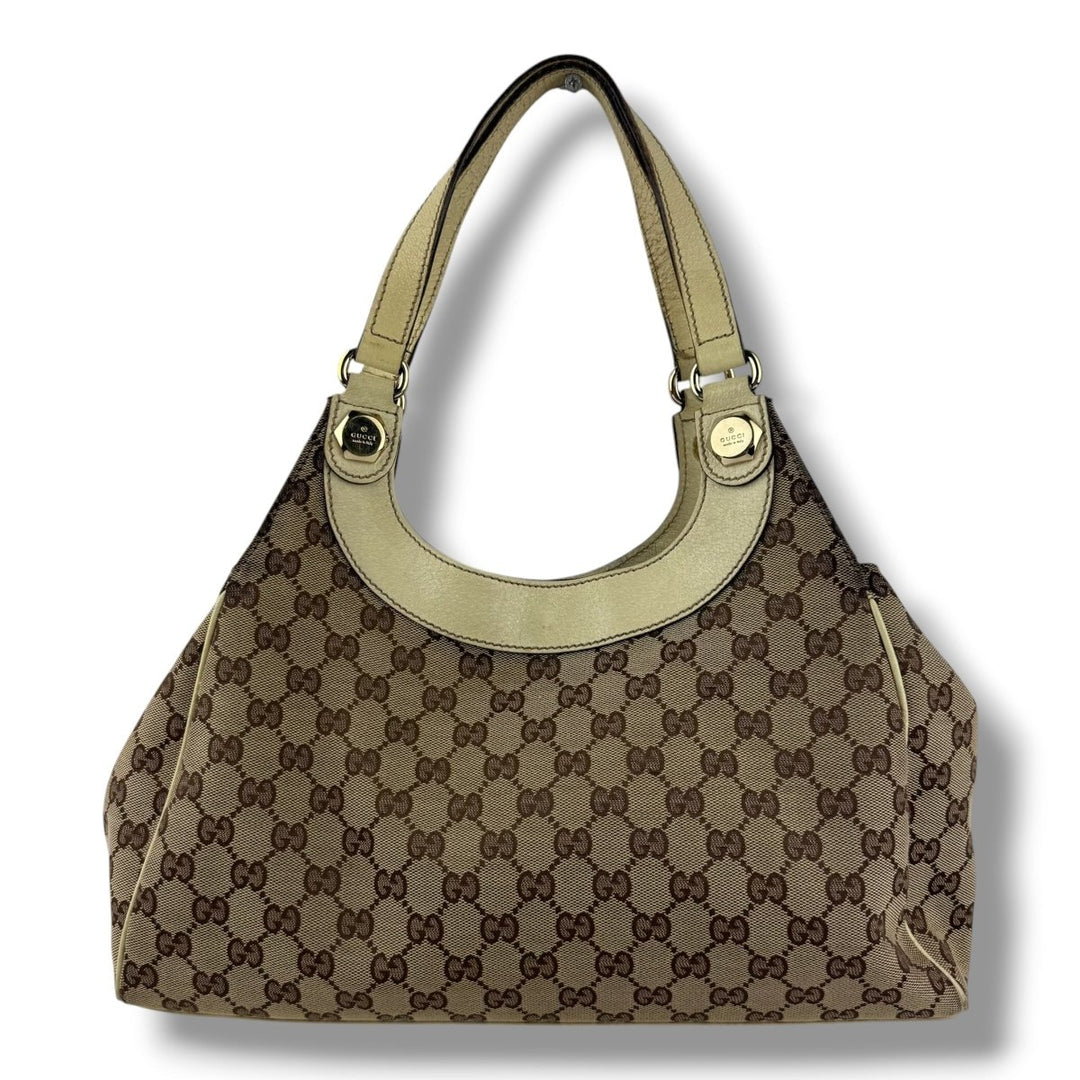 Gucci GG Beige Charmy Shoulder Handbag - Lux Central