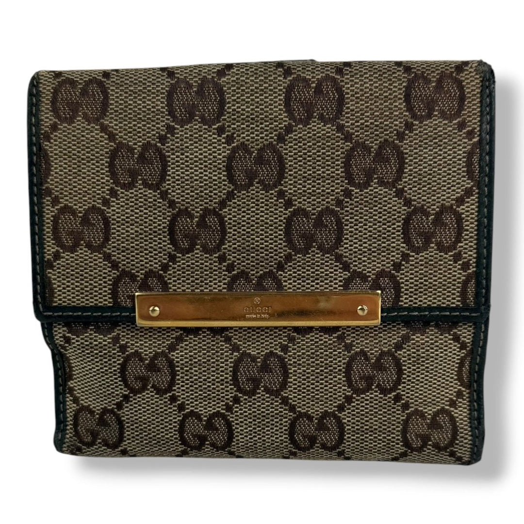Gucci GG Beige Monogram Bifold Purse - Lux Central
