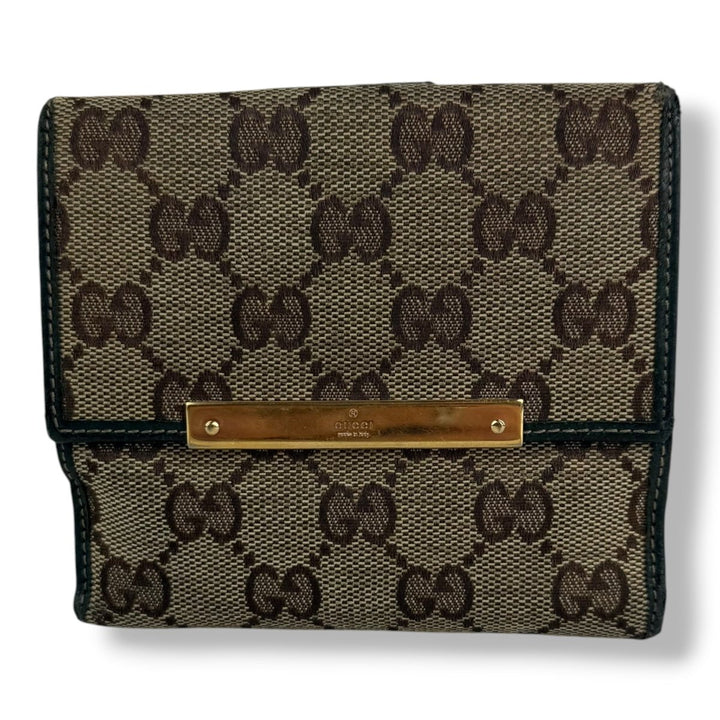 Gucci GG Beige Monogram Bifold Purse - Lux Central