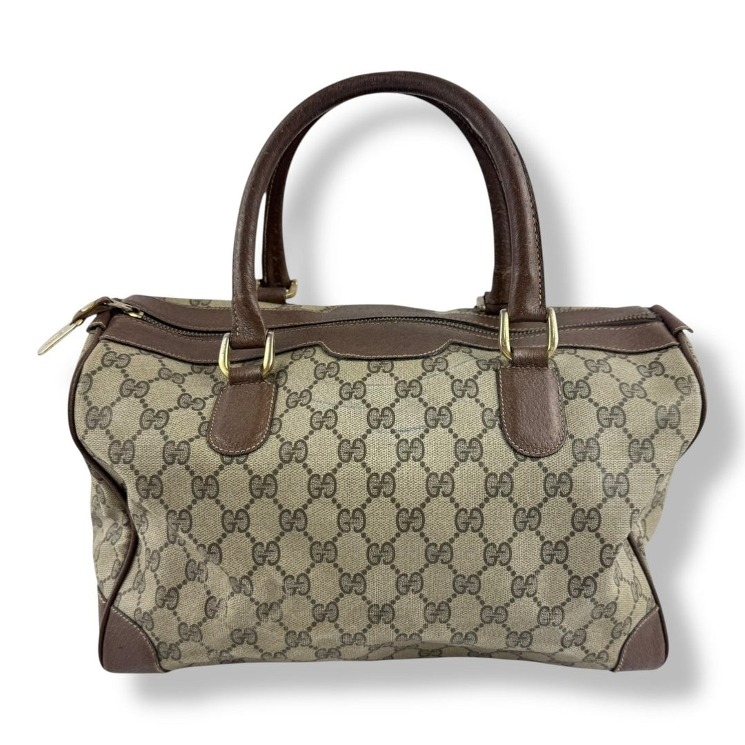 Gucci GG Beige Monogram Canvas Joy Boston Handbag - Lux Central