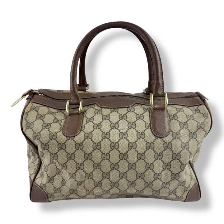 Gucci GG Beige Monogram Canvas Joy Boston Handbag - Lux Central