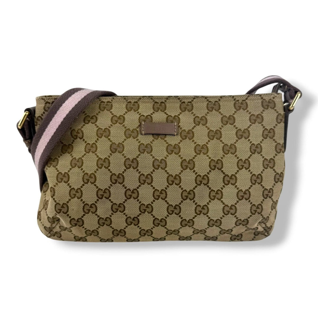 Gucci GG Beige Monogram Crossbody Bag - Lux Central