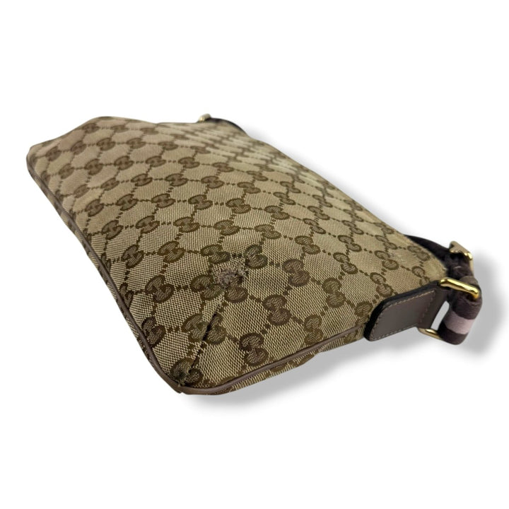 Gucci GG Beige Monogram Crossbody Bag - Lux Central
