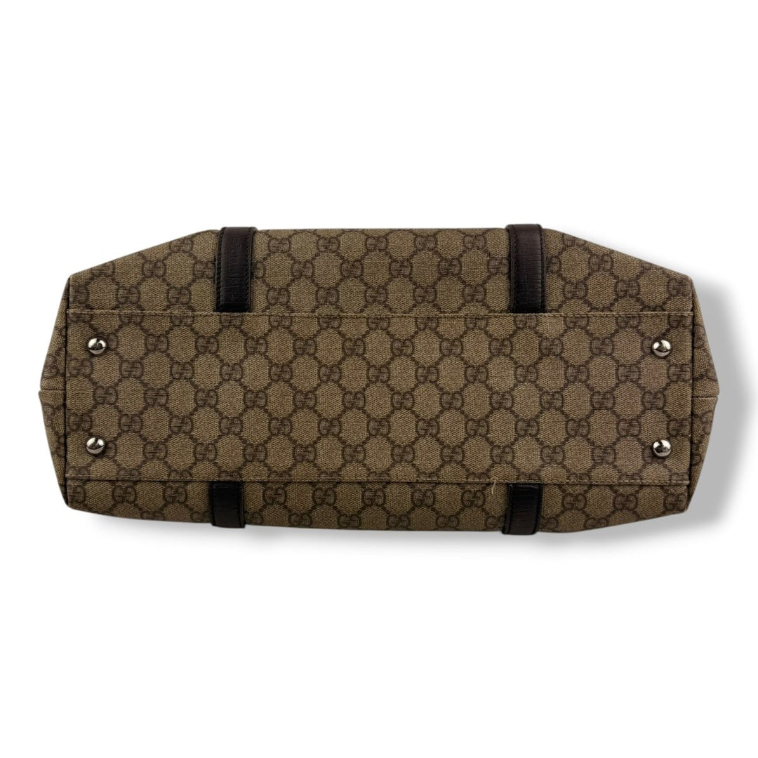 Gucci GG Beige Supreme Canvas Tote Bag - Lux Central