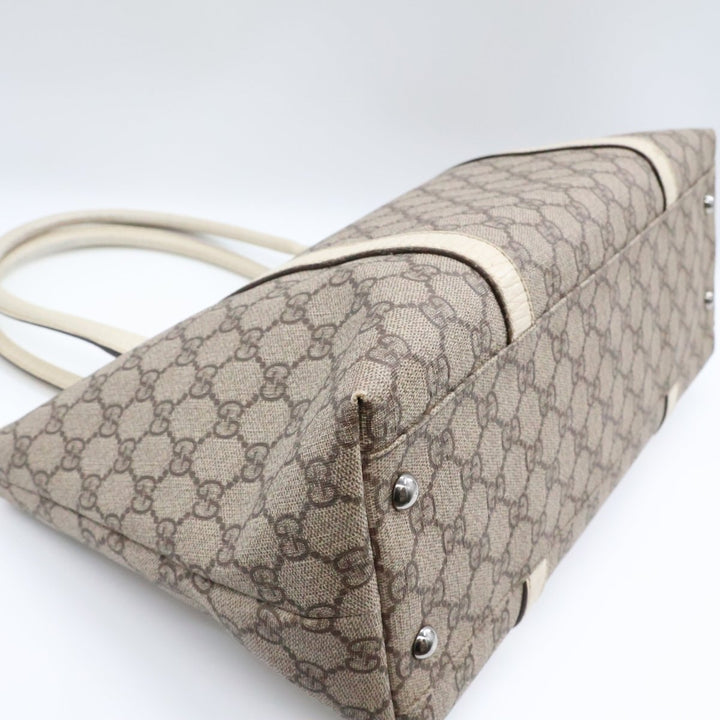 Gucci GG Beige Supreme Canvas Tote Bag - Lux Central