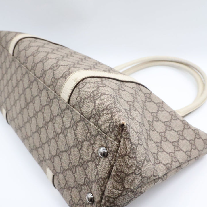 Gucci GG Beige Supreme Canvas Tote Bag - Lux Central