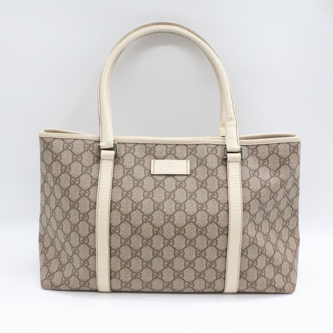 Gucci GG Beige Supreme Canvas Tote Bag - Lux Central