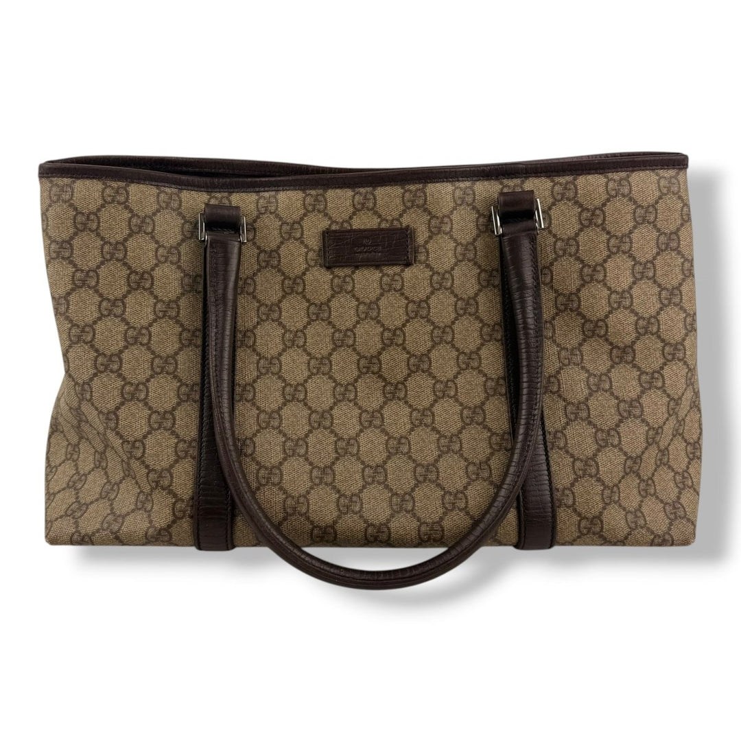 Gucci GG Beige Supreme Canvas Tote Bag - Lux Central