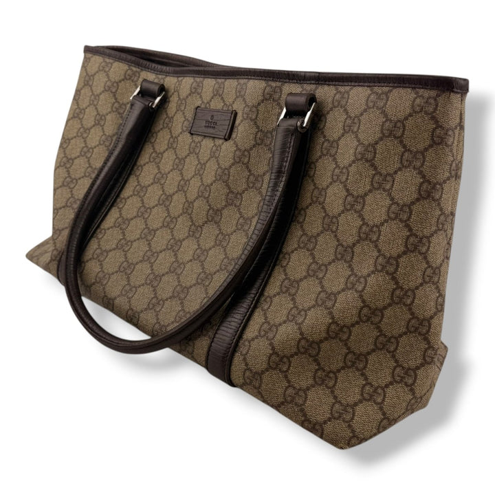 Gucci GG Beige Supreme Canvas Tote Bag - Lux Central