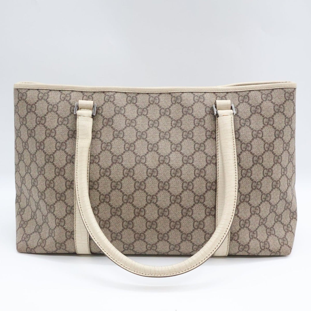Gucci GG Beige Supreme Canvas Tote Bag - Lux Central