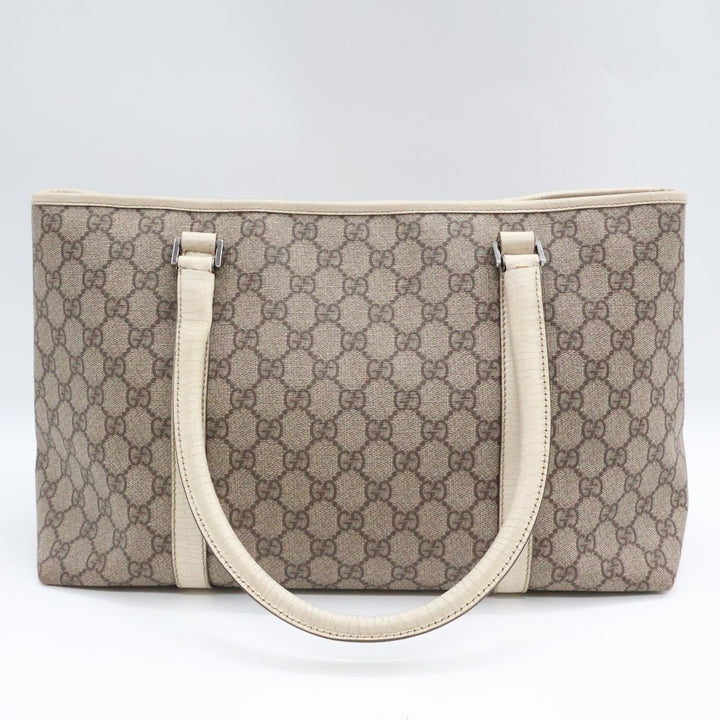 Gucci GG Beige Supreme Canvas Tote Bag - Lux Central