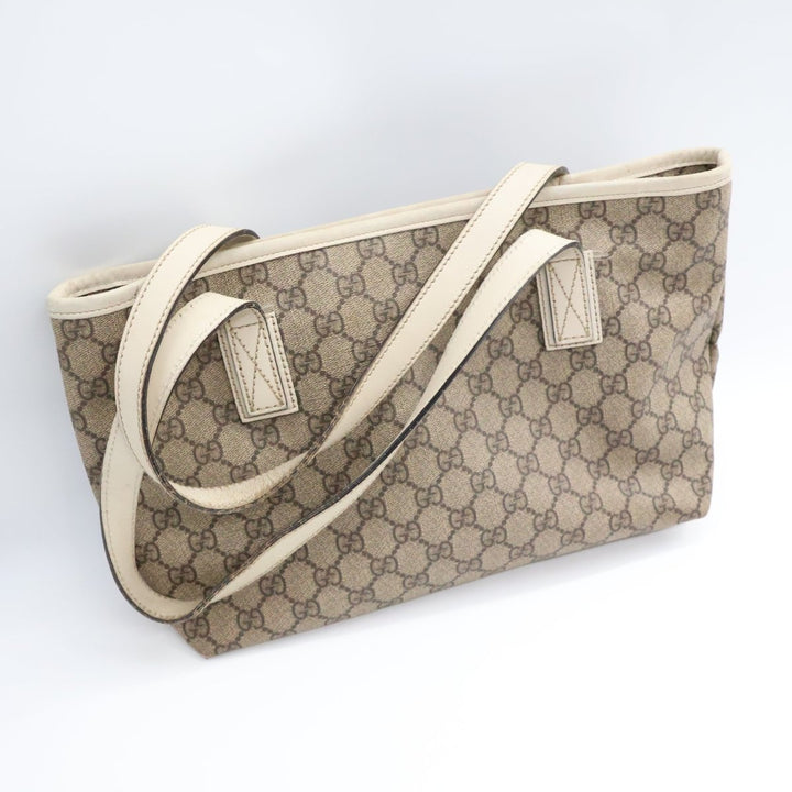 Gucci GG Beige Supreme Canvas Tote Bag - Lux Central