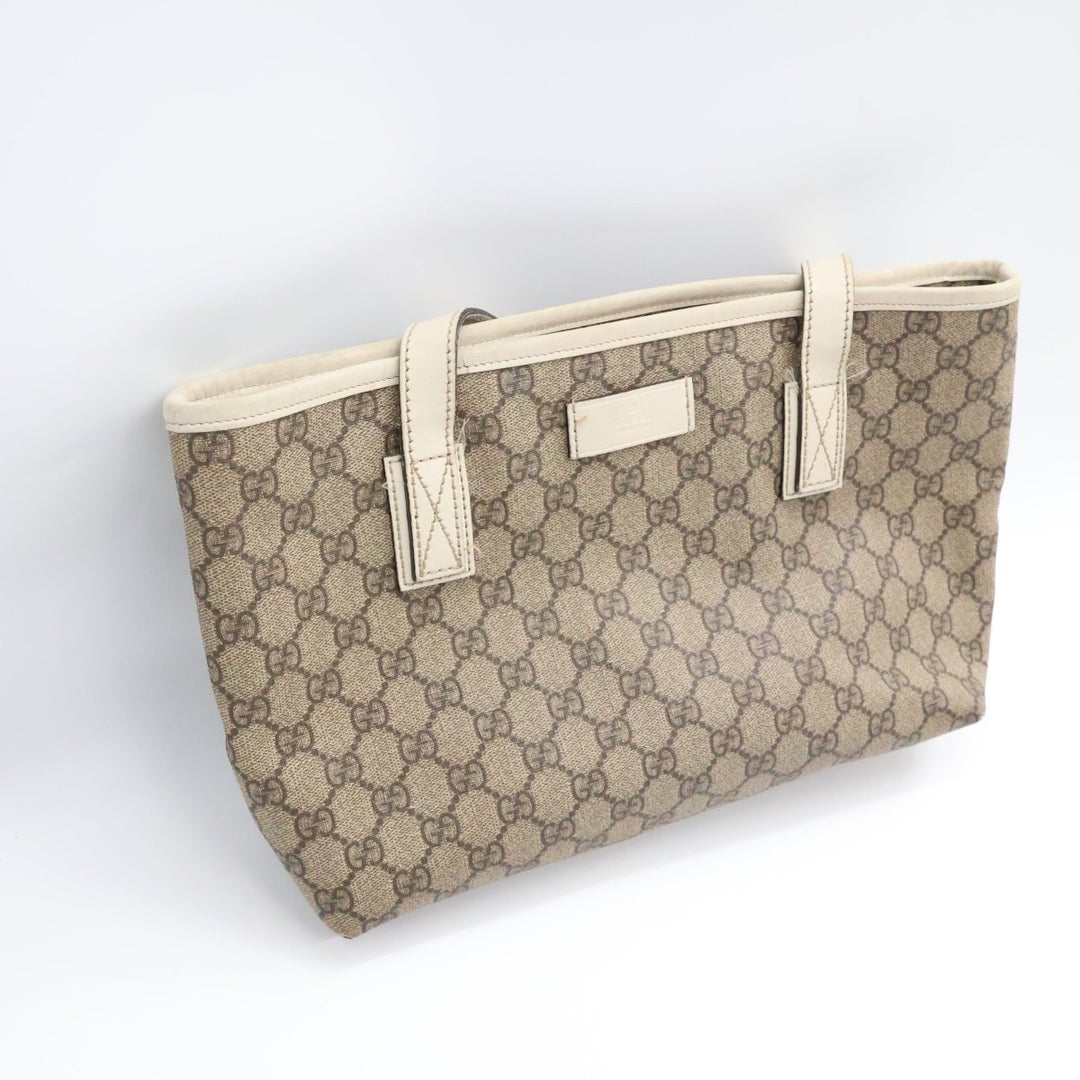 Gucci GG Beige Supreme Canvas Tote Bag - Lux Central