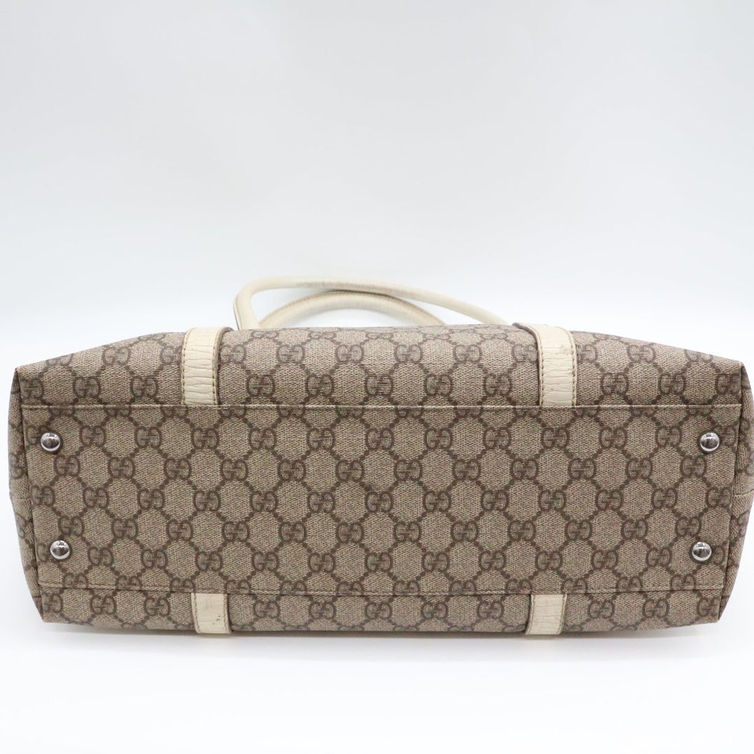 Gucci GG Beige Supreme Canvas Tote Bag - Lux Central