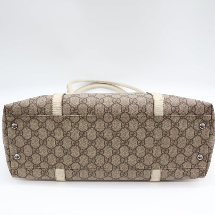 Gucci GG Beige Supreme Canvas Tote Bag - Lux Central