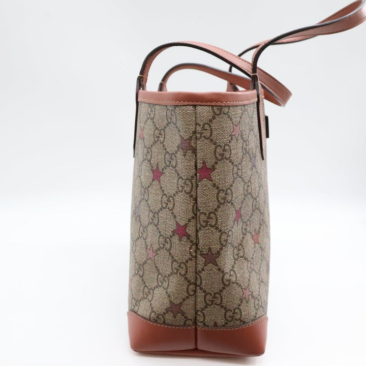 Gucci GG Beige Supreme Stars Canvas Tote Bag - Lux Central