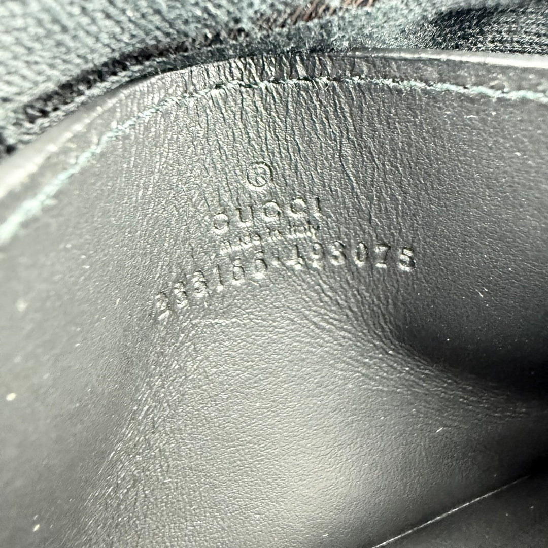 Gucci GG Beige/Black Multi GG Monogram Leather Cardholder - Lux Central