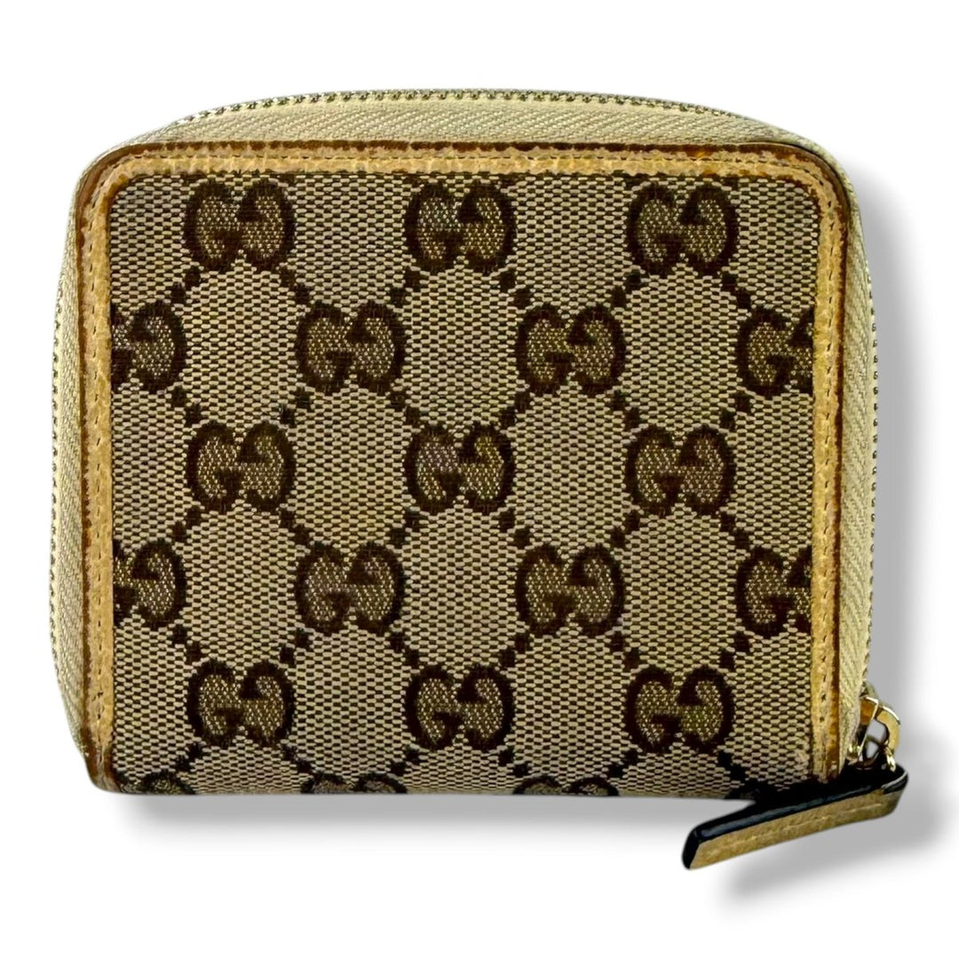 Gucci GG Beige/Brown Monogram Bifold Purse - Lux Central