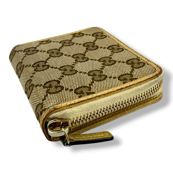 Gucci GG Beige/Brown Monogram Bifold Purse - Lux Central