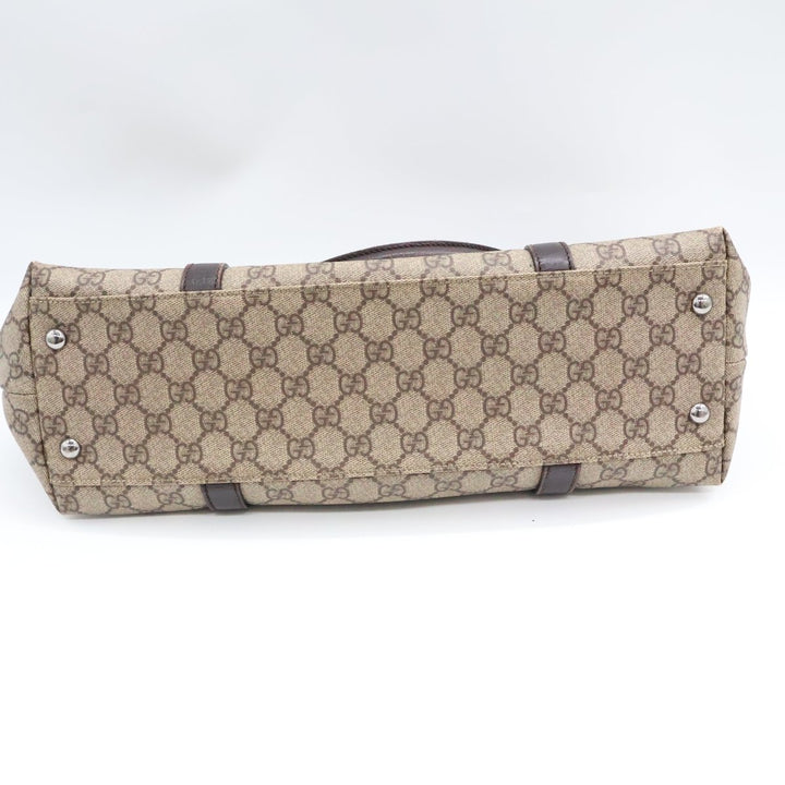 Gucci GG Beige/Brown Supreme Canvas Tote Bag - Lux Central