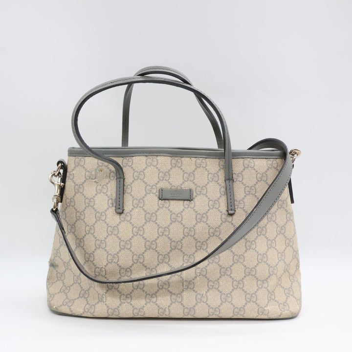 Gucci GG Beige/Grey Supreme Canvas Tote Bag - Lux Central