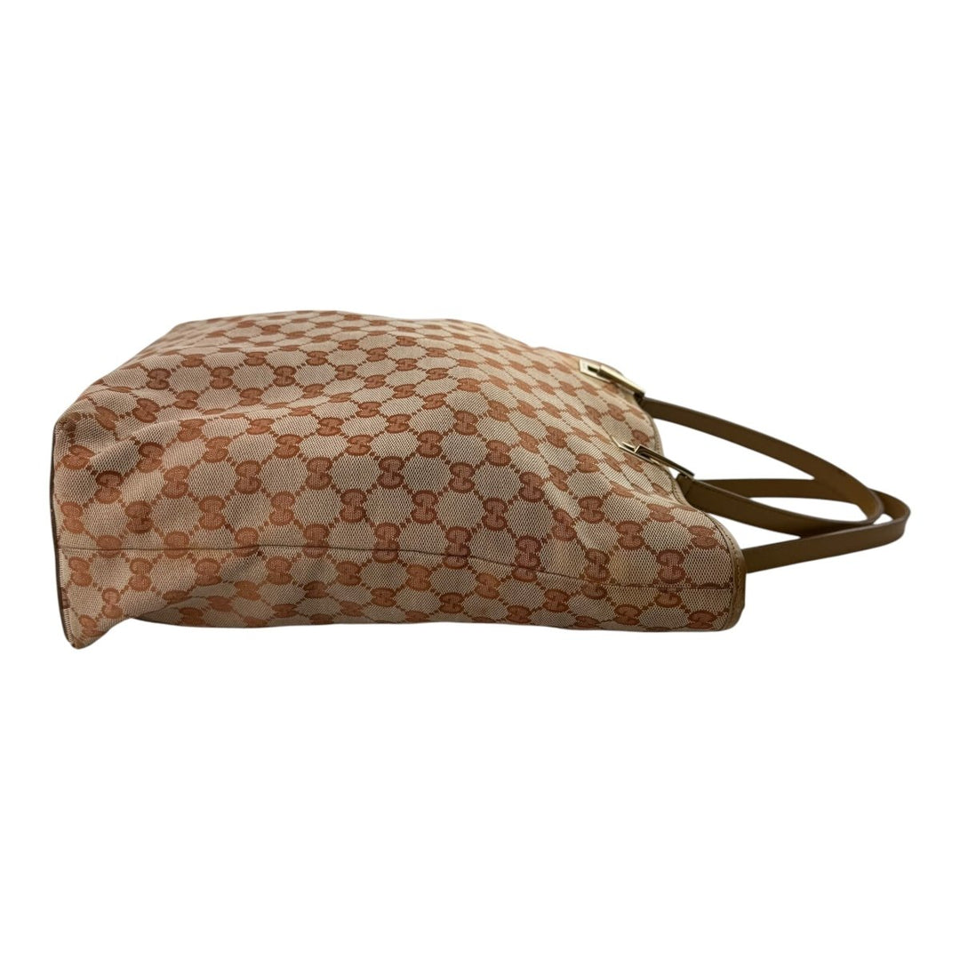 Gucci GG Beige/Orange Canvas Tote Bag - Lux Central
