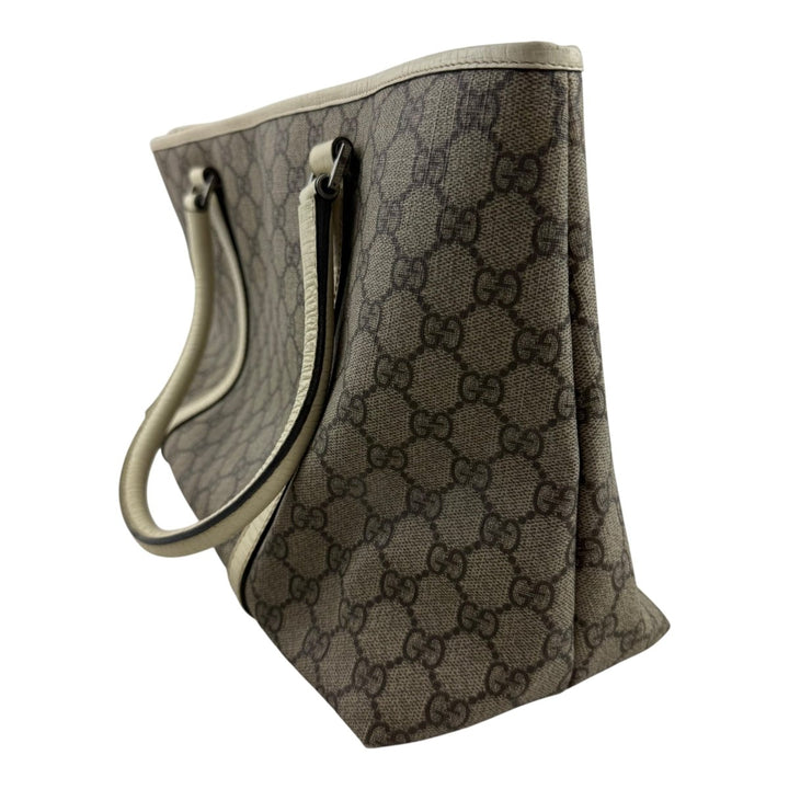 Gucci GG Beige/White Supreme Canvas Tote Bag - Lux Central