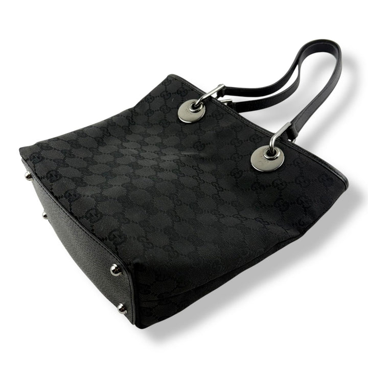 Gucci GG Black Canvas Tote Bag - Lux Central
