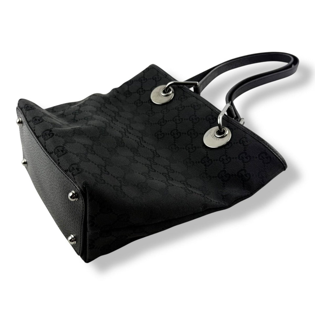 Gucci GG Black Canvas Tote Bag - Lux Central