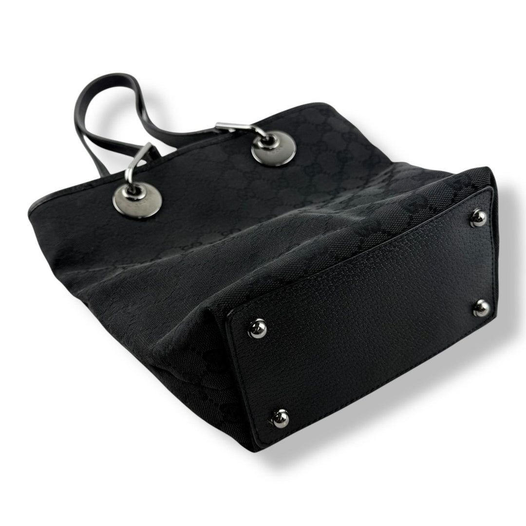 Gucci GG Black Canvas Tote Bag - Lux Central