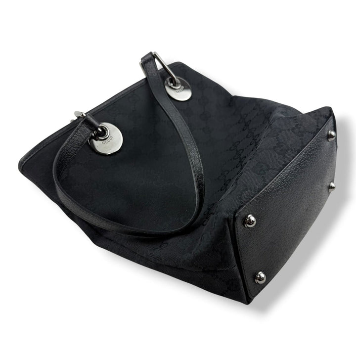 Gucci GG Black Canvas Tote Bag - Lux Central