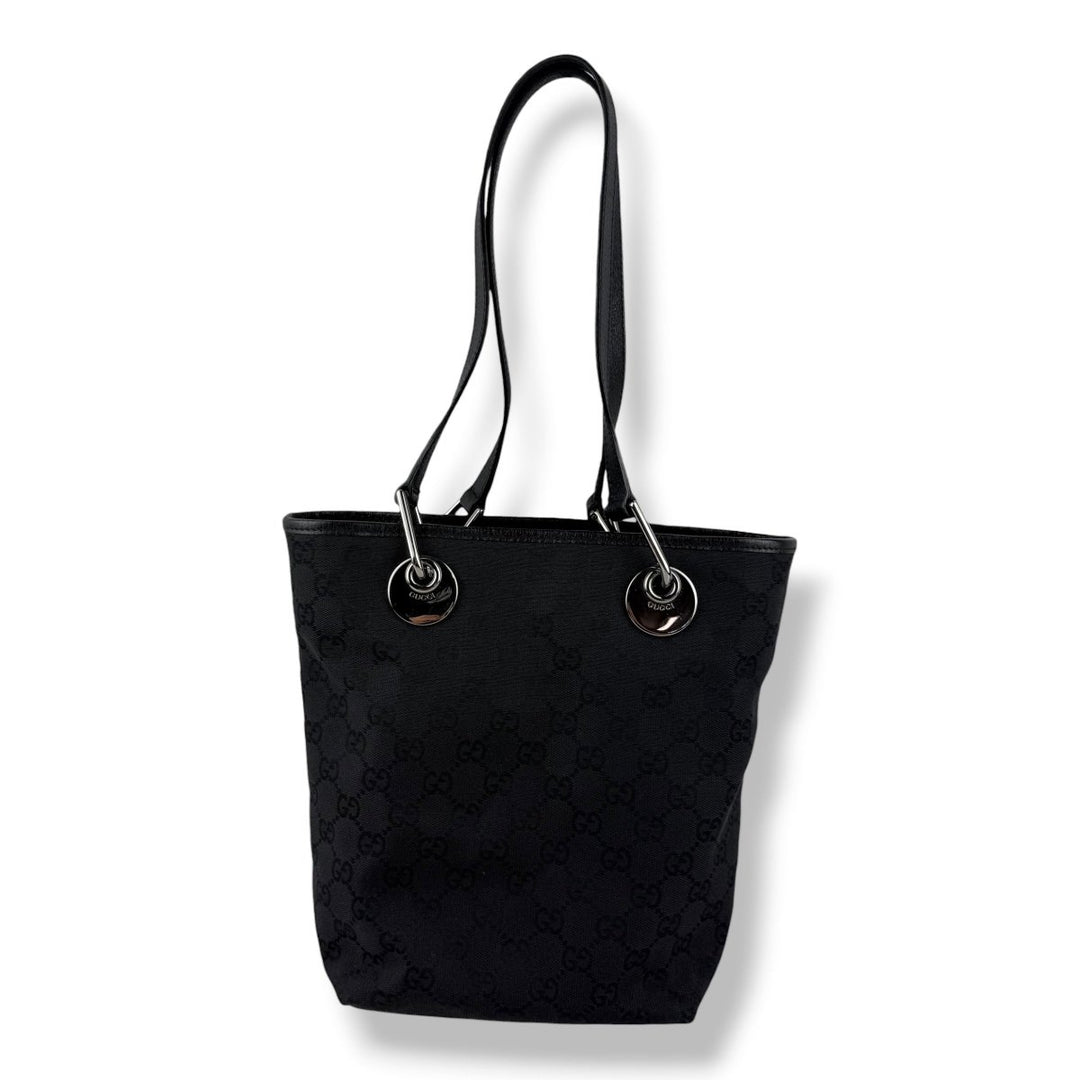 Gucci GG Black Canvas Tote Bag - Lux Central