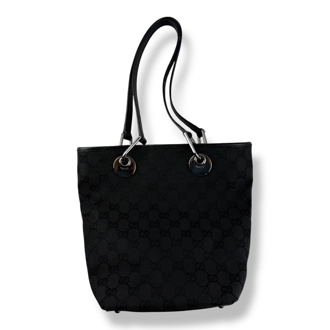 Gucci GG Black Canvas Tote Bag - Lux Central