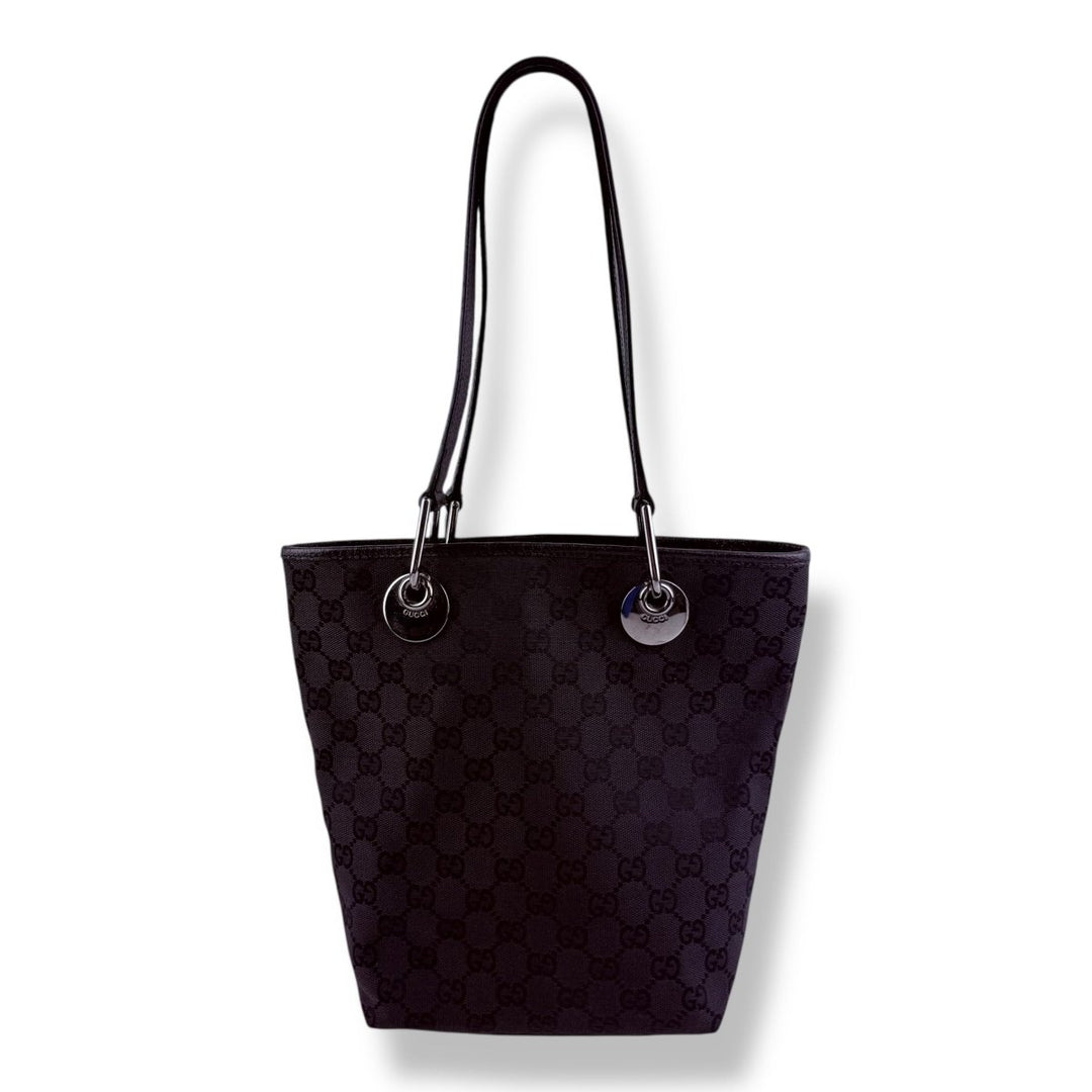 Gucci GG Black Canvas Tote Bag - Lux Central