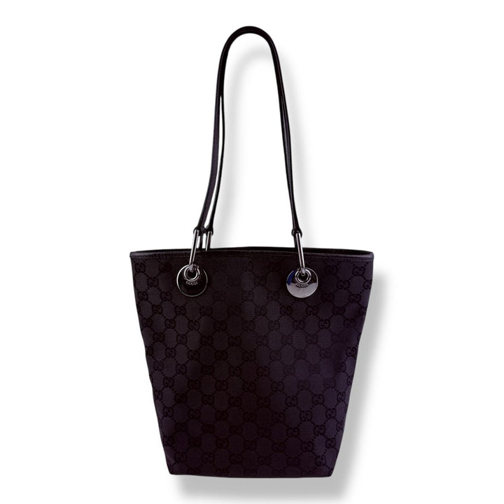 Gucci GG Black Canvas Tote Bag - Lux Central