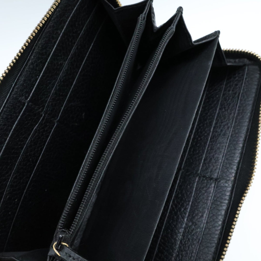 Gucci GG Black GG Marmont Zip Around Wallet - Lux Central