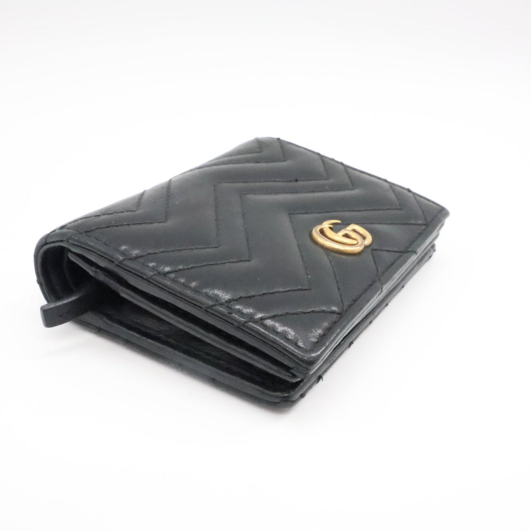 Gucci GG Black Marmont Mini Clip Wallet - Lux Central