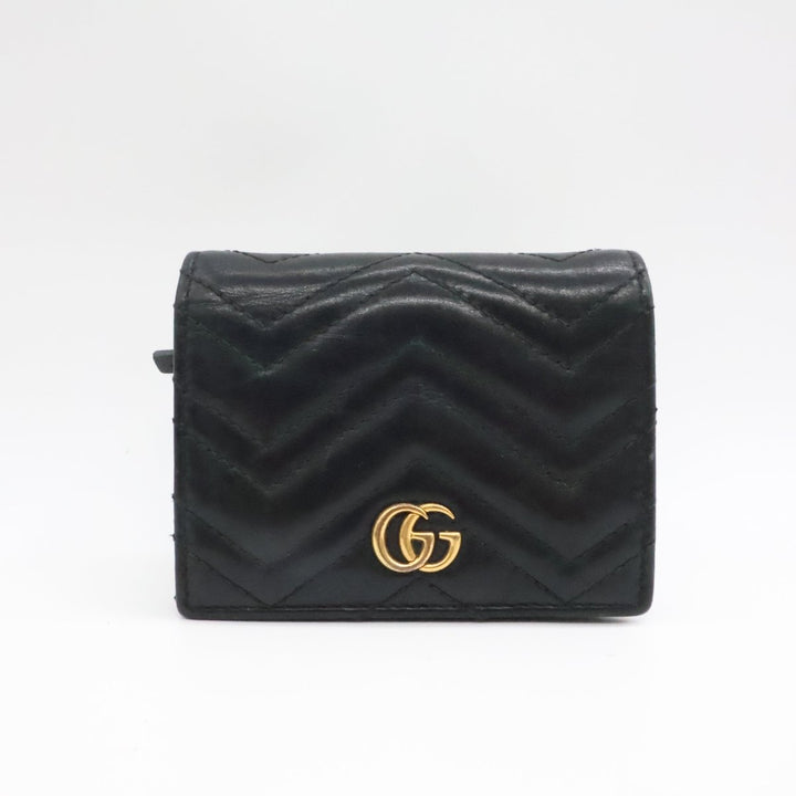 Gucci GG Black Marmont Mini Clip Wallet - Lux Central