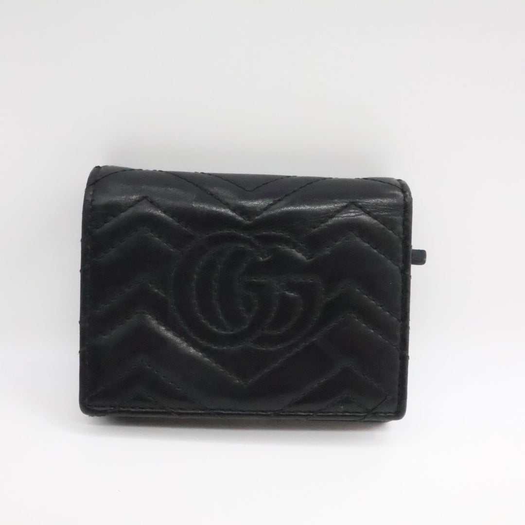 Gucci GG Black Marmont Mini Clip Wallet - Lux Central